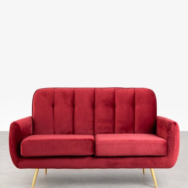 NORELIA 84 Velvet 2-Seater Sofa